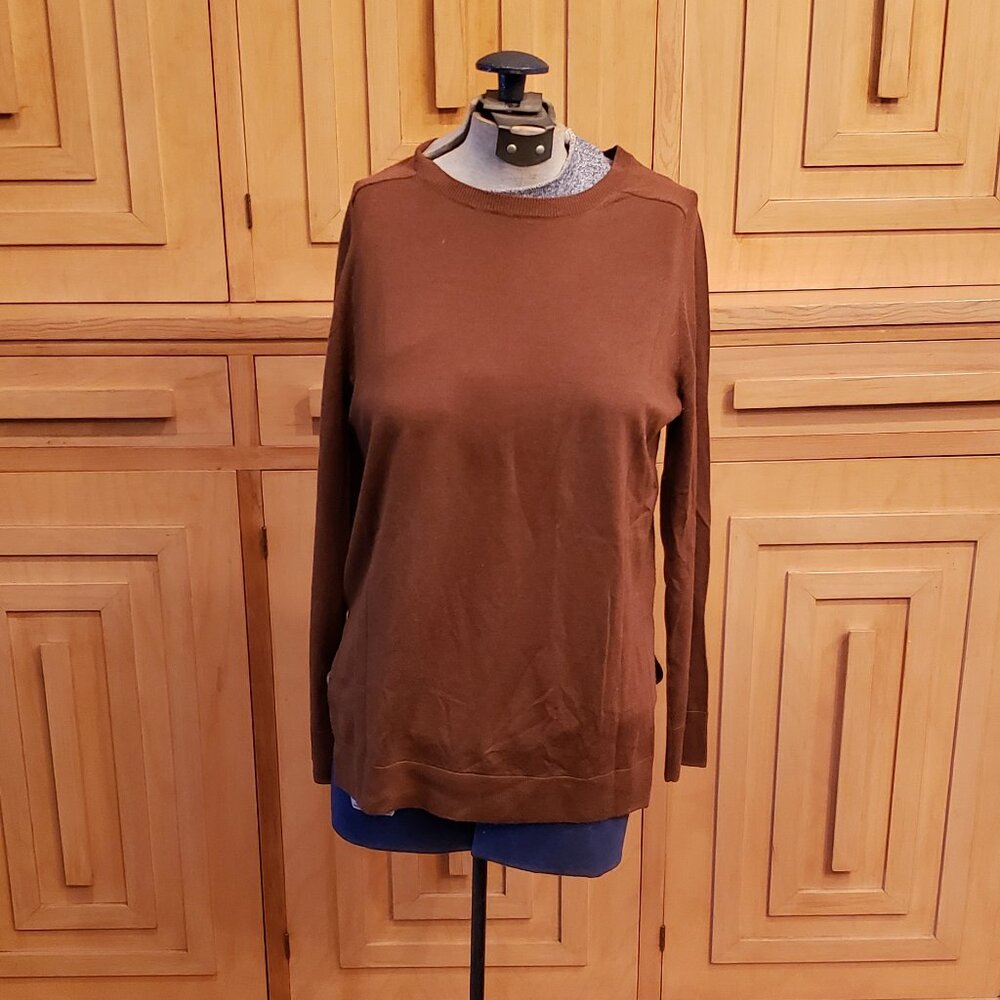 EUC brown lightweight wool sweater